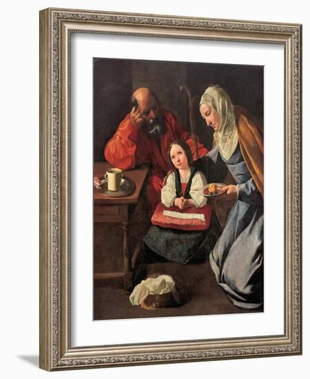 The Childhood of the Virgin, by Zurbaran, Francisco, De (1598-1664). Oil on Canvas, 1630-1635. Ablo-Francisco de Zurbaran-Framed Giclee Print