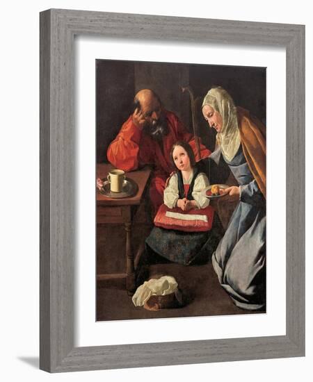 The Childhood of the Virgin, by Zurbaran, Francisco, De (1598-1664). Oil on Canvas, 1630-1635. Ablo-Francisco de Zurbaran-Framed Giclee Print