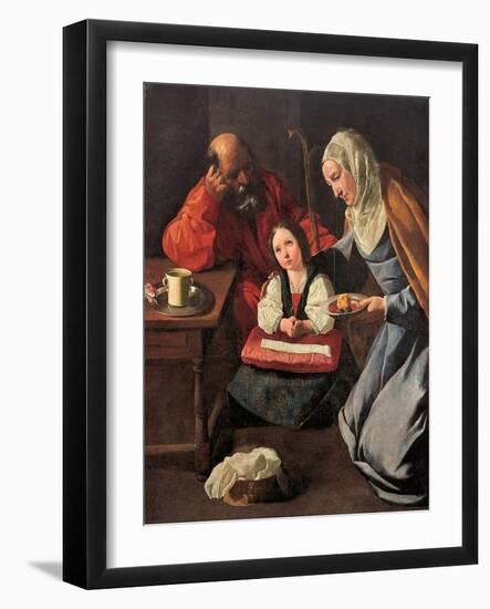 The Childhood of the Virgin, by Zurbaran, Francisco, De (1598-1664). Oil on Canvas, 1630-1635. Ablo-Francisco de Zurbaran-Framed Giclee Print