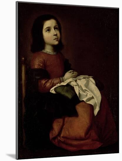 The Childhood of the Virgin, c.1660-Francisco de Zurbarán-Mounted Giclee Print