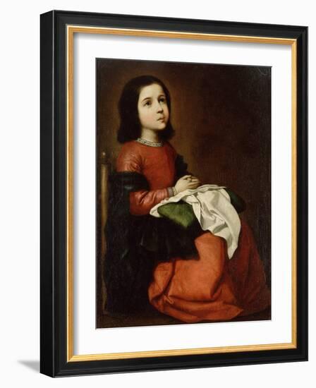 The Childhood of the Virgin, C1660-Francisco de Zurbarán-Framed Giclee Print