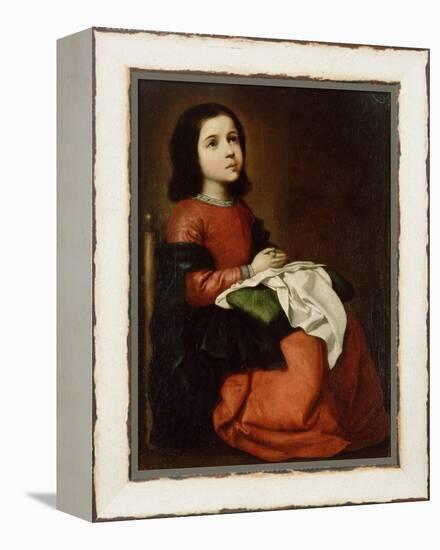 The Childhood of the Virgin, C1660-Francisco de Zurbarán-Framed Premier Image Canvas