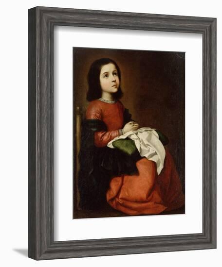 The Childhood of the Virgin, C1660-Francisco de Zurbarán-Framed Giclee Print