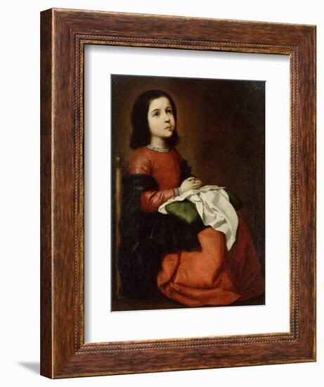 The Childhood of the Virgin, C1660-Francisco de Zurbarán-Framed Giclee Print