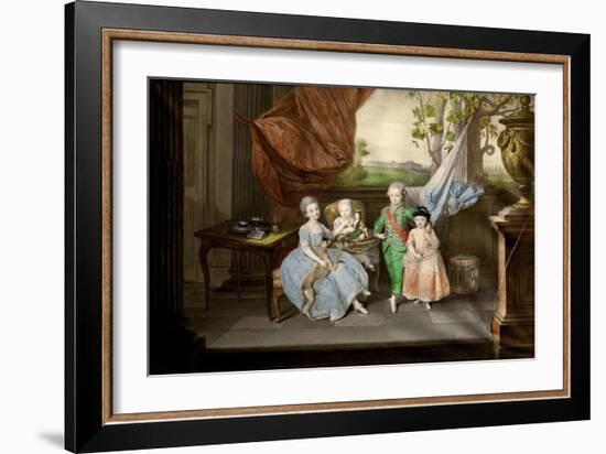 The Children of Ferdinand of Parma (Louis, Carolina, Maria Antonia and Carlott), 1778-Johann Zoffani-Framed Giclee Print