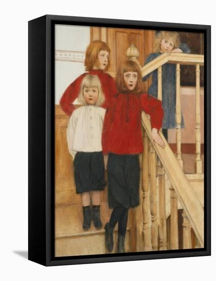 The Children of Monsieur Nève-Fernand Khnopff-Framed Premier Image Canvas