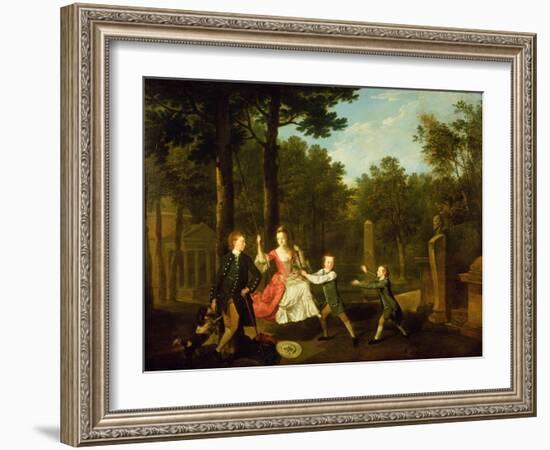 The Children of the 4th Duke of Devonshire-Johann Zoffany-Framed Giclee Print