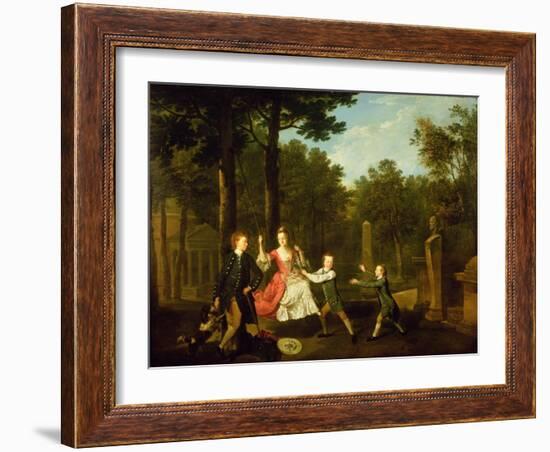 The Children of the 4th Duke of Devonshire-Johann Zoffany-Framed Giclee Print