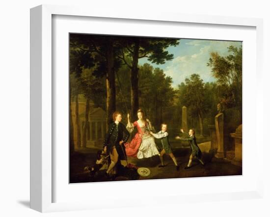 The Children of the 4th Duke of Devonshire-Johann Zoffany-Framed Giclee Print