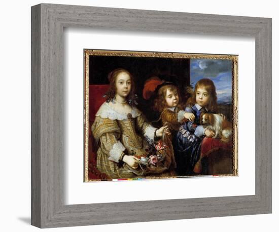 The Children of the Duke of Bouillon Painting by Pierre Mignard (1612-1695) 1647. Honolulu, Academy-Pierre Mignard-Framed Giclee Print