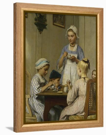 The Children's Breakfast Table, 1879-Albert Anker-Framed Premier Image Canvas
