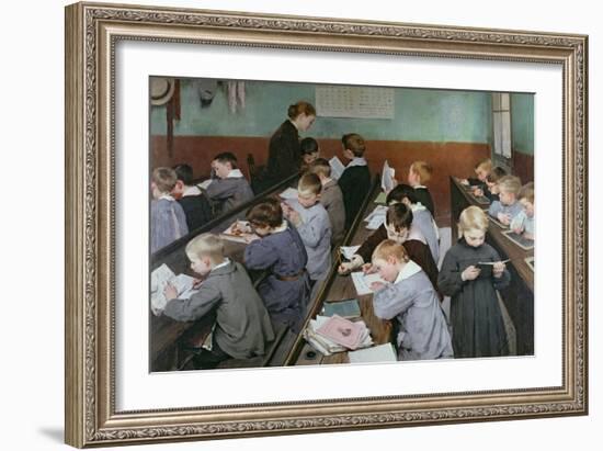 The Children's Class, 1889-Jules Jean Geoffroy-Framed Giclee Print