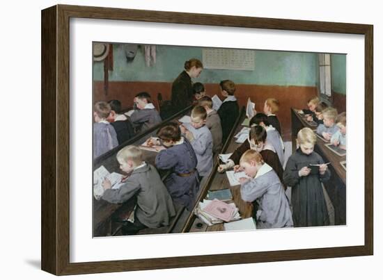 The Children's Class, 1889-Jules Jean Geoffroy-Framed Giclee Print