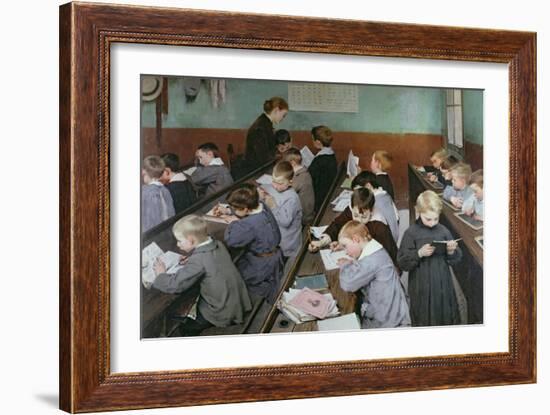 The Children's Class, 1889-Jules Jean Geoffroy-Framed Giclee Print