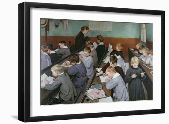 The Children's Class, 1889-Jules Jean Geoffroy-Framed Giclee Print