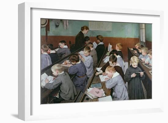 The Children's Class, 1889-Jules Jean Geoffroy-Framed Giclee Print