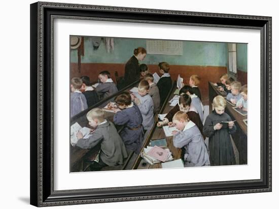 The Children's Class, 1889-Jules Jean Geoffroy-Framed Giclee Print