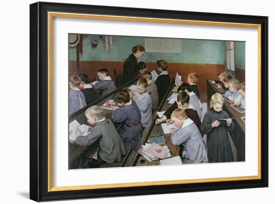 The Children's Class, 1889-Jules Jean Geoffroy-Framed Giclee Print