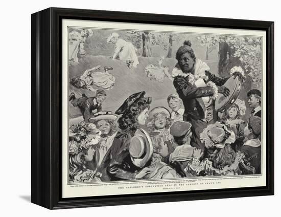 The Children's Coronation Fete in the Gardens of Gray's Inn-William T. Maud-Framed Premier Image Canvas