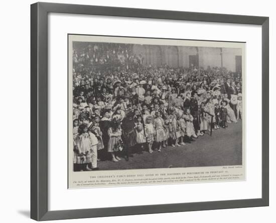 The Children's Fancy-Dress Ball Given by the Mayoress of Portsmouth on 10 February-null-Framed Giclee Print