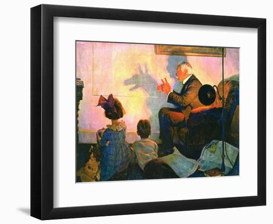 The Children’s Hour (or Shadows on the Wall)-Norman Rockwell-Framed Giclee Print