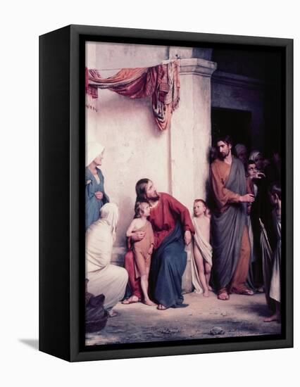 The Children Welcomed-Carl Bloch-Framed Premier Image Canvas