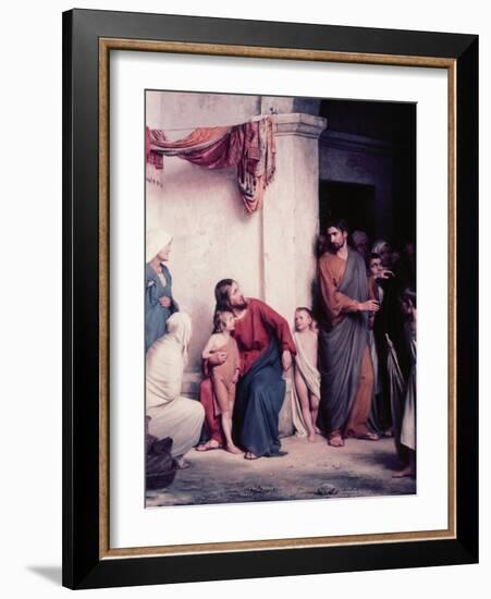 The Children Welcomed-Carl Bloch-Framed Giclee Print