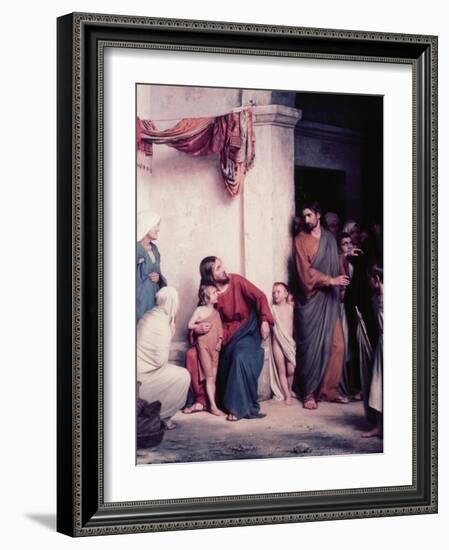 The Children Welcomed-Carl Bloch-Framed Giclee Print