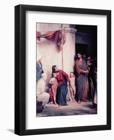 The Children Welcomed-Carl Bloch-Framed Giclee Print