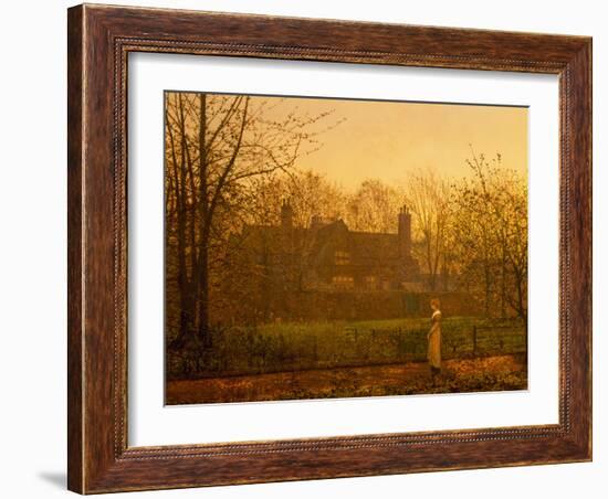 The Chill of Autumn, 1881 oil on board-John Atkinson Grimshaw-Framed Giclee Print