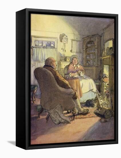 The Chimes by Charles Dickens-Hugh Thomson-Framed Premier Image Canvas