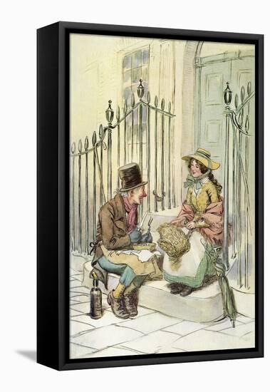 The Chimes by Charles Dickens-Hugh Thomson-Framed Premier Image Canvas