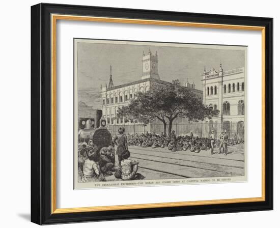 The Chin-Lushai Expedition, the Meean Mir Coolie Corps at Calcutta Waiting to Be Shipped-Adrien Emmanuel Marie-Framed Giclee Print