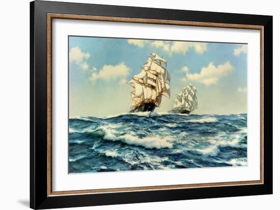 The China Tea Run, Clippers 'Ariel' and 'Taeping', c.1993-James Brereton-Framed Giclee Print