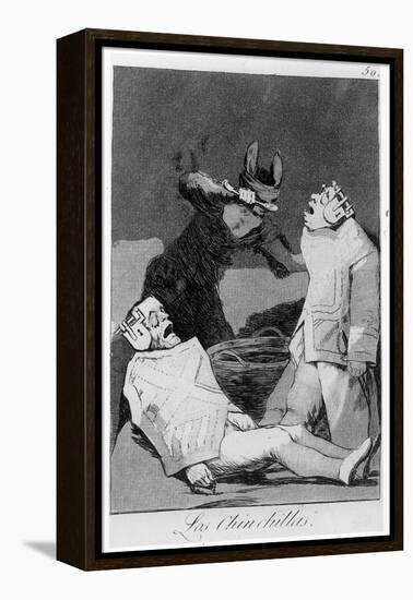 The Chinchillas, Plate 50 of 'Los Caprichos', 1799 (Etching and Aquatint)-Francisco de Goya-Framed Premier Image Canvas