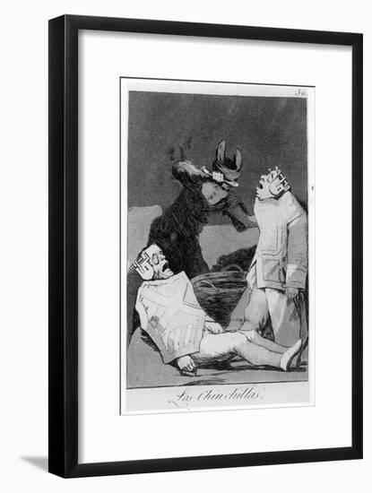 The Chinchillas, Plate 50 of 'Los Caprichos', 1799 (Etching and Aquatint)-Francisco de Goya-Framed Giclee Print