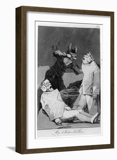 The Chinchillas, Plate 50 of 'Los Caprichos', 1799 (Etching and Aquatint)-Francisco de Goya-Framed Giclee Print