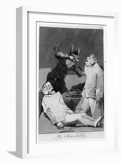 The Chinchillas, Plate 50 of 'Los Caprichos', 1799 (Etching and Aquatint)-Francisco de Goya-Framed Giclee Print