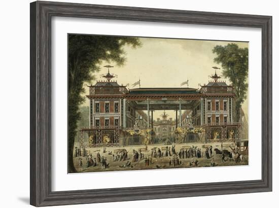 The Chinese Baths and Boulevard Des Italiens-null-Framed Giclee Print