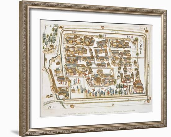 The Chinese Factory in Nagasaki Founded 1688, Book from Illustrations of Japan ... Anecdotes of the-Isaac Titsingh-Framed Giclee Print