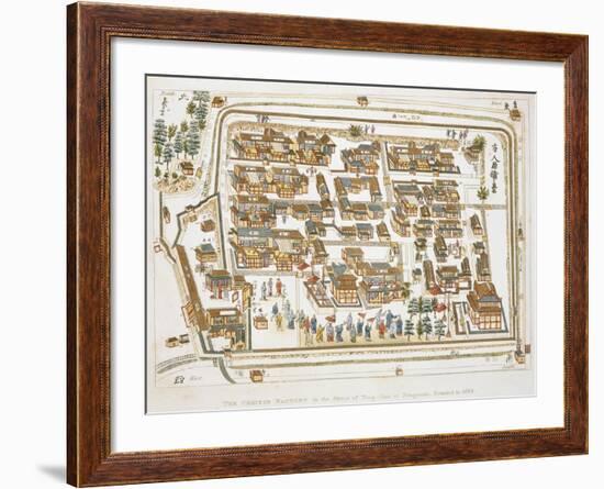 The Chinese Factory in Nagasaki Founded 1688, Book from Illustrations of Japan ... Anecdotes of the-Isaac Titsingh-Framed Giclee Print