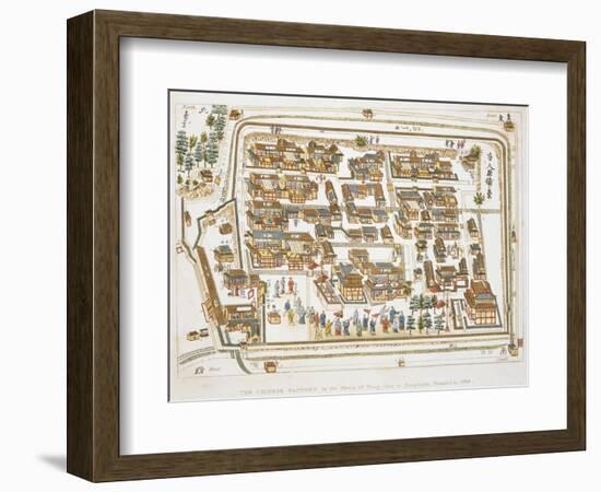 The Chinese Factory in Nagasaki Founded 1688, Book from Illustrations of Japan ... Anecdotes of the-Isaac Titsingh-Framed Giclee Print