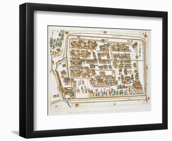 The Chinese Factory in Nagasaki Founded 1688, Book from Illustrations of Japan ... Anecdotes of the-Isaac Titsingh-Framed Giclee Print