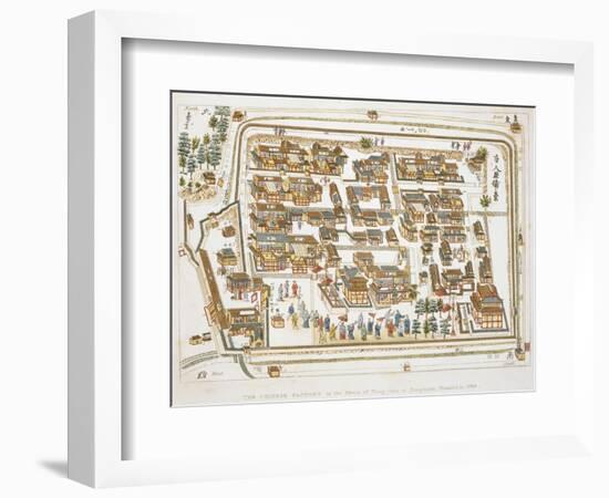 The Chinese Factory in Nagasaki Founded 1688, Book from Illustrations of Japan ... Anecdotes of the-Isaac Titsingh-Framed Giclee Print