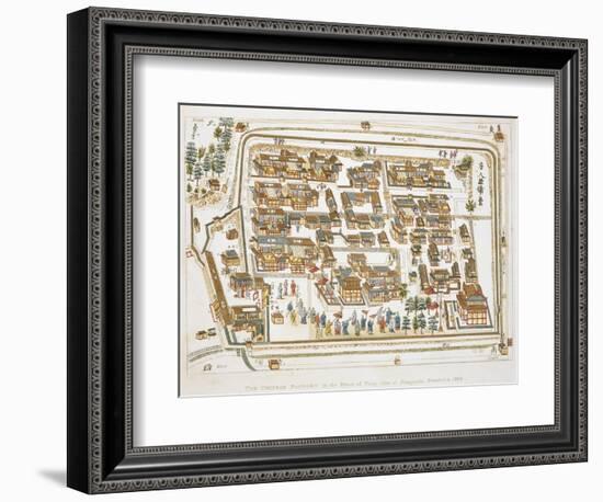 The Chinese Factory in Nagasaki Founded 1688, Book from Illustrations of Japan ... Anecdotes of the-Isaac Titsingh-Framed Giclee Print