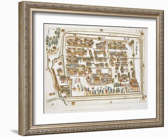 The Chinese Factory in Nagasaki Founded 1688, Book from Illustrations of Japan ... Anecdotes of the-Isaac Titsingh-Framed Giclee Print