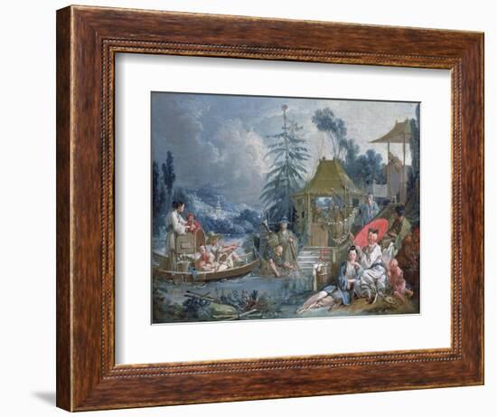 The Chinese Fishermen, circa 1742-Francois Boucher-Framed Giclee Print