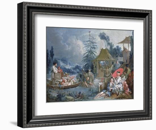 The Chinese Fishermen, circa 1742-Francois Boucher-Framed Giclee Print