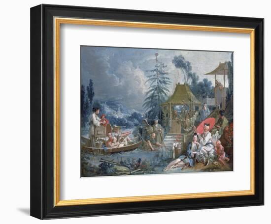 The Chinese Fishermen, circa 1742-Francois Boucher-Framed Giclee Print