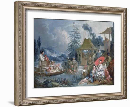 The Chinese Fishermen, circa 1742-Francois Boucher-Framed Giclee Print